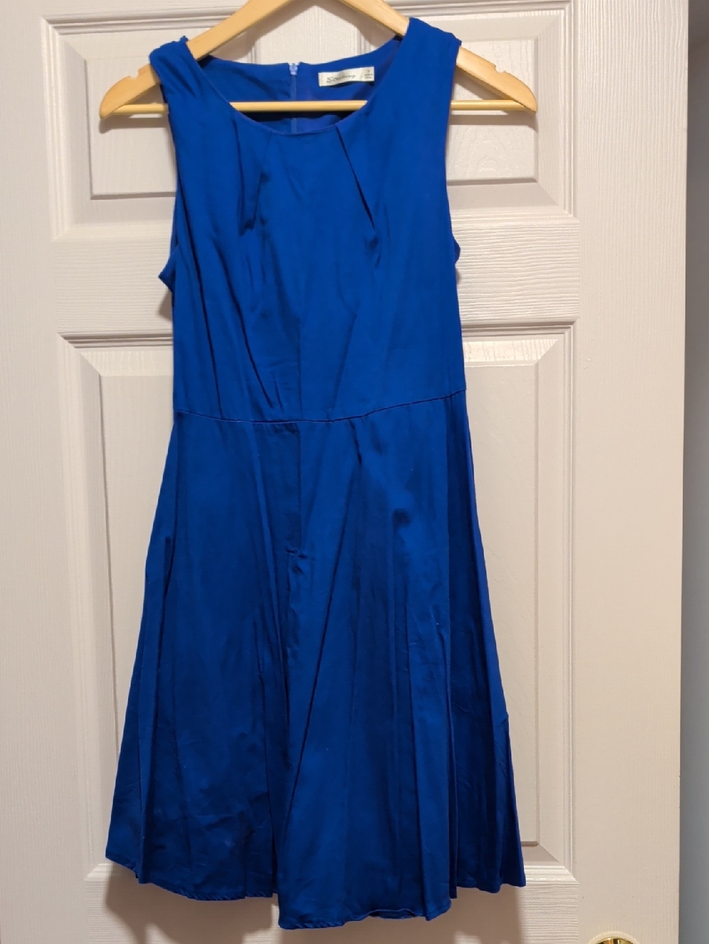 Sleeveless Blue A-Line Dress